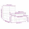 vidaXL Kastītes atsperu gulta ar matraci Krēmkrāsa 140 x 200 cm audums