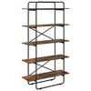 vidaXL Grāmatu plaukts 5 līmeņi 100 x 35 x 175,5 cm PB Kūpināts ozols