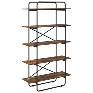 vidaXL Grāmatu plaukts 5 līmeņi 100 x 35 x 175,5 cm PB Kūpināts ozols