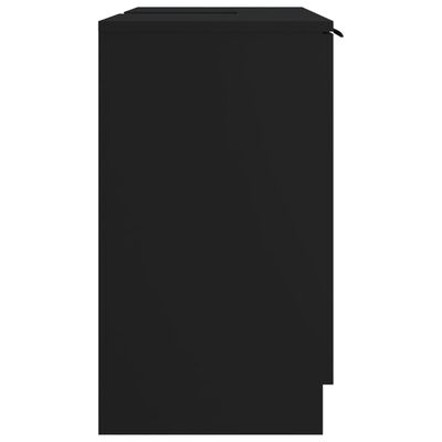 vidaXL vannasistabas skapis, melns, 64,5x33,5x59 cm, inženierijas koks