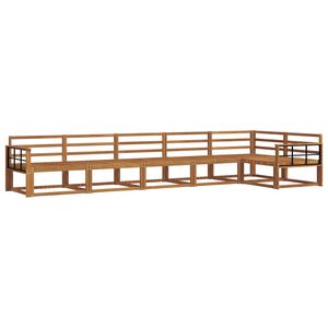 vidaXL Āra dīvānu komplekts 6 pcs Dabiska Cietā akācijas koks