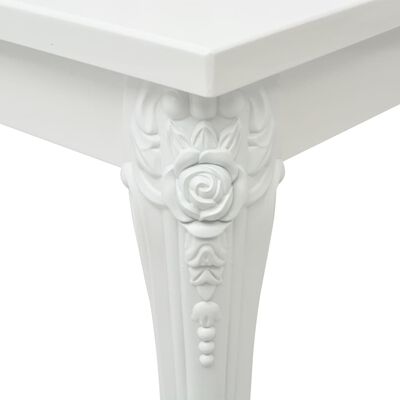 vidaXL spīdīgs kafijas galdiņš, 100x60x42 cm, balts