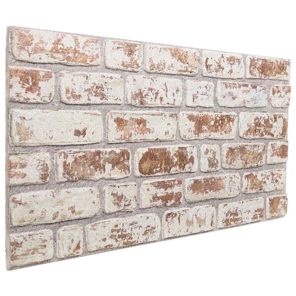 vidaXL Sienas paneļi 10 pcs Sarkana un balta 100 x 50 cm EPS putas