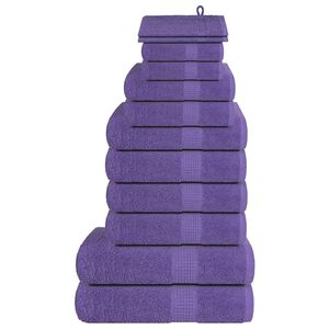 vidaXL 12 daļu dvieļu komplekts, FROGN, violets, 360 g/m&sup2;