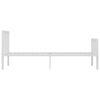 vidaXL gultas rāmis, balts metāls, 90x200 cm