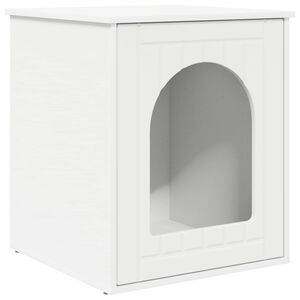 vidaXL Kaķu māja Balts 53 x 52 x 62 cm Inženierijas koks