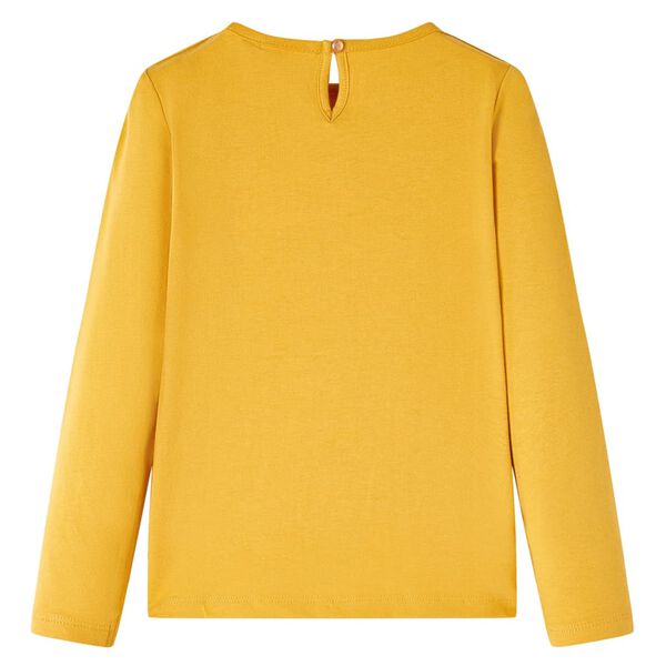 Bērnu krekls ar garām piedurknēm, dzeltenbrūns, 128