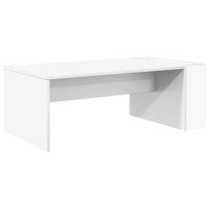 vidaXL Kafijas galdiņ&scaron; Balts 95 x 50 x 34 cm Inženierijas koks