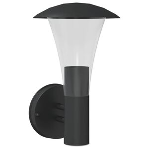 vidaXL āra sienas lampa, melns, nerūsējo&scaron;s tērauds