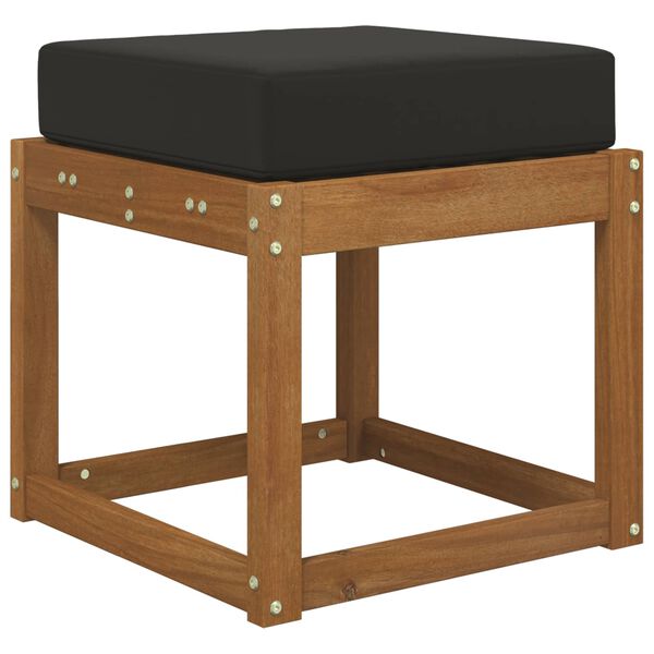 vidaXL Āra sēdvietu spilvens Melns 40 x 40 x 8 cm 100% poliesters