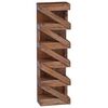 vidaXL Vīna plaukts Dabiska 24 x 14 x 80 cm Cieta mahagona koks