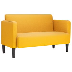 vidaXL Loveseat dīvāns, gai&scaron;i dzeltens, 109 cm, velveta audums