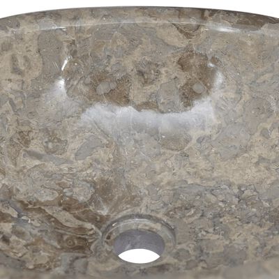 vidaXL izlietne, 53x40x15 cm, pelēks marmors