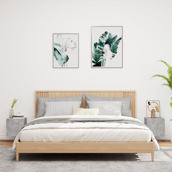 vidaXL TV galdiņi ar LED lampiņām, 2 gab., betona pelēki, 30,5x35x30cm