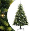 vidaXL Mākslīgais Saliekamais Ziemassvētku Koks 300 LED Zaļa 180 cm