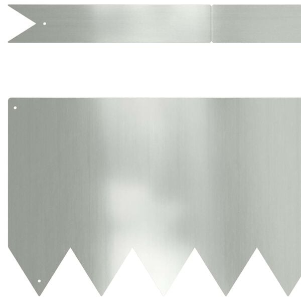 vidaXL Zāliena Apmale 10 pcs Sudraba 100 x 0.05 x 20 cm