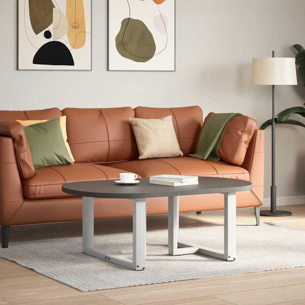 vidaXL kafijas galdiņa kājas, 2 gab., T-veida, baltas, 70x25x(42-43) cm, tērauds