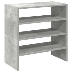 vidaXL apavu plaukti 2 gab sakraujami betona pelēks 60x30x30,5 cm