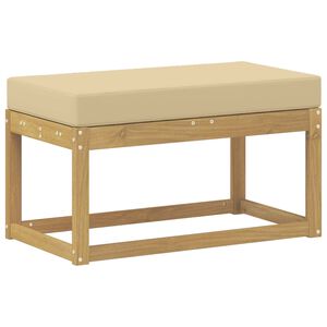 vidaXL Āra krēsla sols Balts 80 x 43 x 45 cm Cietā akācijas koks