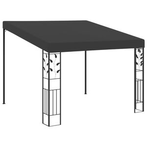 vidaXL dārza nojume, stiprināma pie sienas, 3x3x2,5 m, antracītpelēka