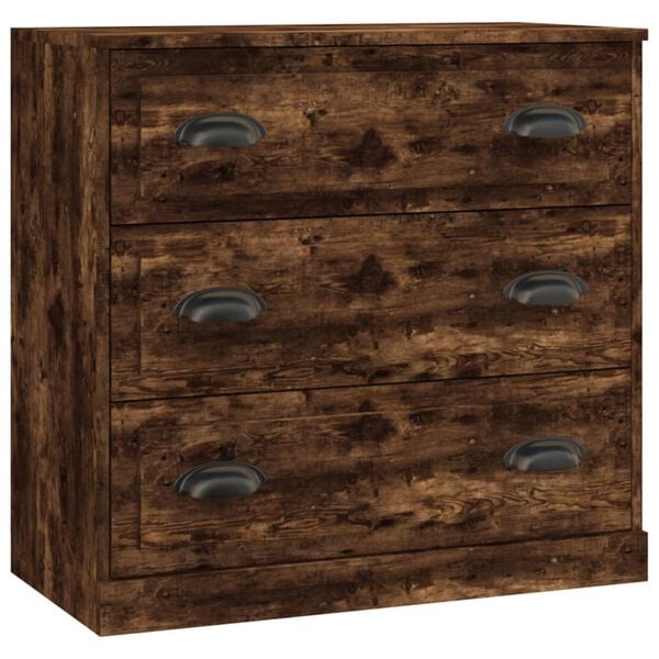 vidaXL kumodes, 3 gab., ozolkoka krāsa, inženierijas koks