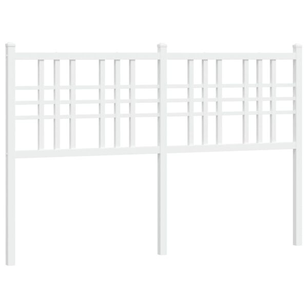 vidaXL gultas galvgalis, balts, 120 cm