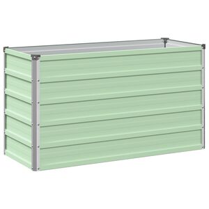 vidaXL Paaugstināta dārza gulta Pasteļa zaļa 100 x 40 x 55 cm