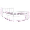 vidaXL gultas rāmis, pelēks, masīvkoks, 100x200 cm