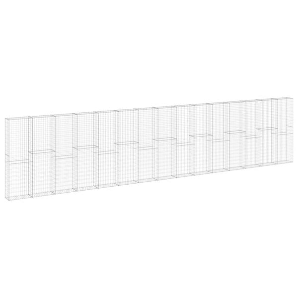vidaXL gabions ar vāku, cinkots tērauds, 900x30x200 cm
