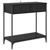 vidaXL Konsoles galds Melns ozolkoks 75 x 34,5 x 75 cm