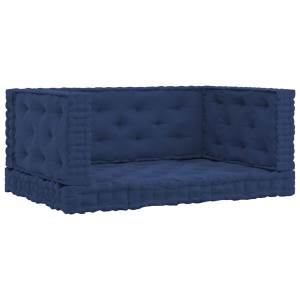 vidaXL pale&scaron;u dīvānu spilveni, 4 gab., tum&scaron;i zila kokvilna