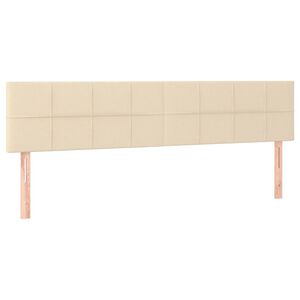 vidaXL gultas galvgaļi, krēmkrāsas, 160x5x78/88 cm, audums
