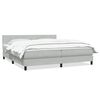 vidaXL Box Spring Gulta ar matraci Gai&scaron;i pelēks 200x210 cm Velvet