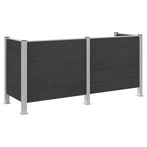 vidaXL Atkritumu tvertnes žogs Pelēka 237 x 85 x 115 cm