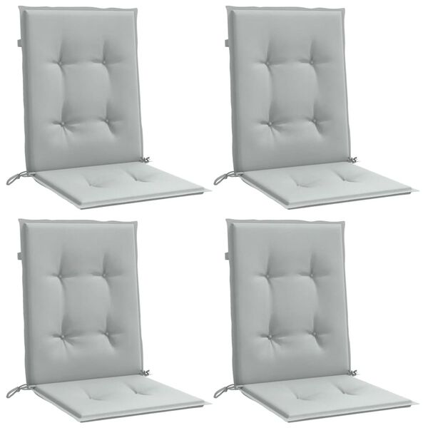 vidaXL dārza krēslu spilveni, 4 gab., gai&scaron;i pelēki, 100x50x4cm, audums