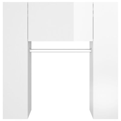 vidaXL gaiteņa skapītis, balts, 97,5x37x99 cm, inženierijas koks
