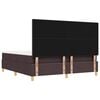 vidaXL Kastītes atsperu gulta Tum&scaron;i brūna 180 x 200 cm audums