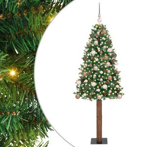 vidaXL Tievā Ziemassvētku Egle Zaļa 180 cm PVC un cietā priedes koks