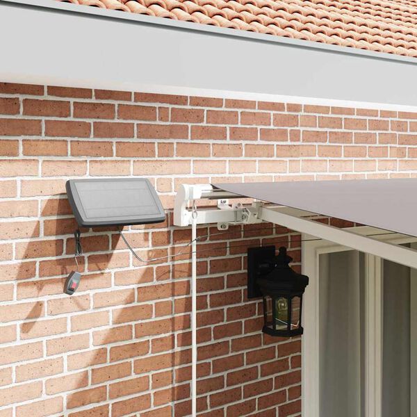 vidaXL Izvelkams jumtiņ&scaron; Gai&scaron;i pelēks 500 &times; 300 cm Audums un tērauds