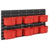 vidaXL Konteineru statīvs Melns un sarkans 77,5 x 2 x 39 cm PP