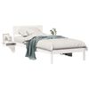 vidaXL Gultas rāmis Balts 90 x 200 cm Ciets priedes koks