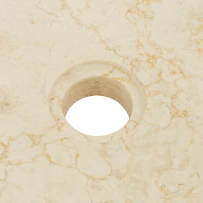 vidaXL izlietne, 40x12 cm, krēmkrāsas marmors