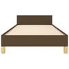 vidaXL gultas rāmis bez matrača, tum&scaron;i brūns, 80x200 cm, audums