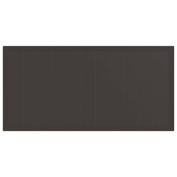 vidaXL Dārza ēdamgalds 7 pcs Brūna Polipropilēns