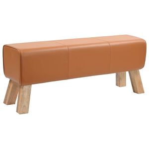 vidaXL sols 110 x 30 x 45 cm Īsta āda Brūna