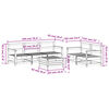 vidaXL 6-daļīgs dārza dīvānu komplekts, egles masīvkoks