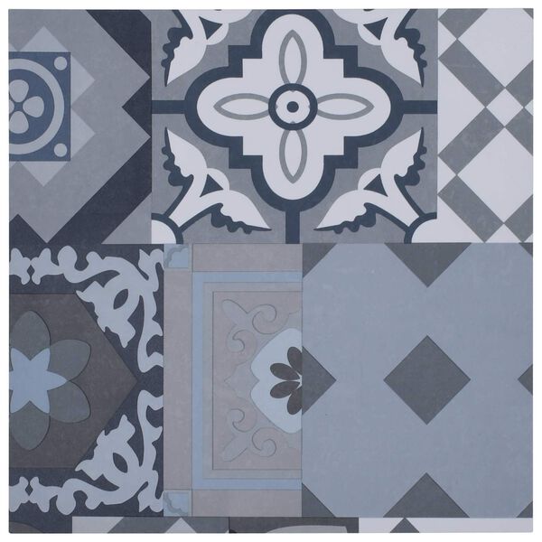 vidaXL Grīdas dēļi 55 pcs Daudzkrāsains 5,11 m&sup2; PVC