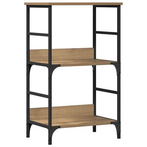 vidaXL grāmatu plaukts, koka krāsa, 50x33x82 cm, inženierijas koks