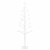 vidaXL LED lampiņu Ziemassvētku eglīte Balts 18 x 18 x 120 cm Tērauds