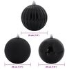 vidaXL Ziemassvētku rotājumu komplekts 4 pcs Melna Plastmasa